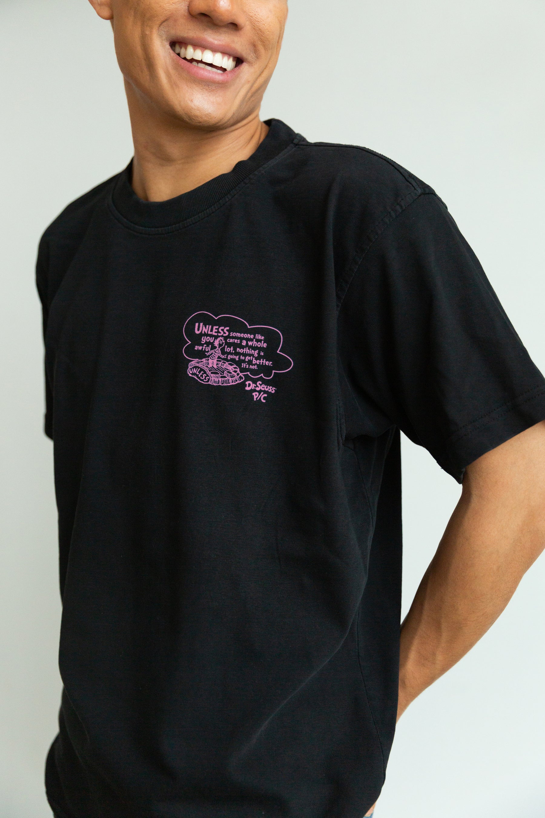 The Lorax Quote T-Shirt - Pigment Dye Black