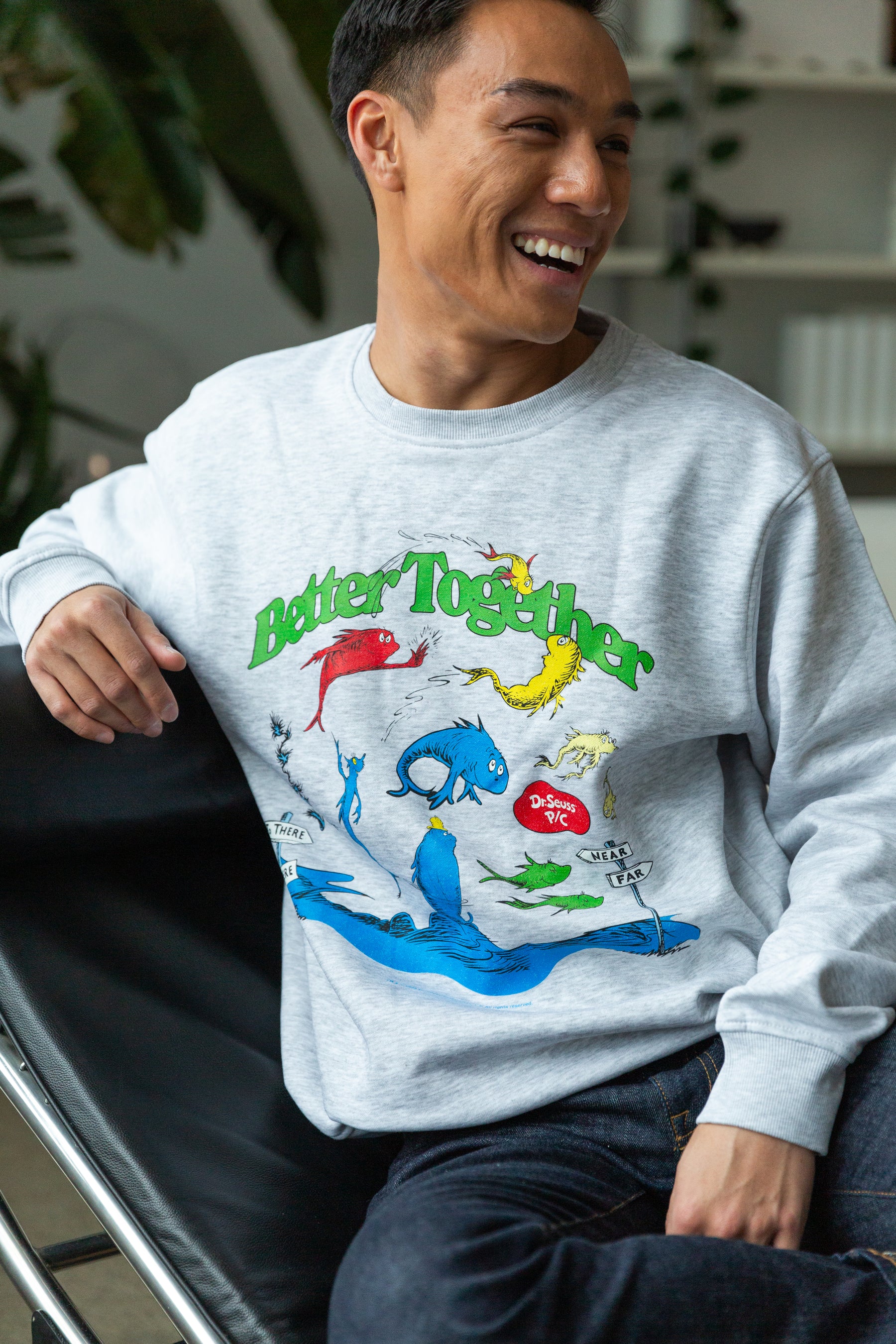 One Fish Two Fish Better Together Crewneck - Ash