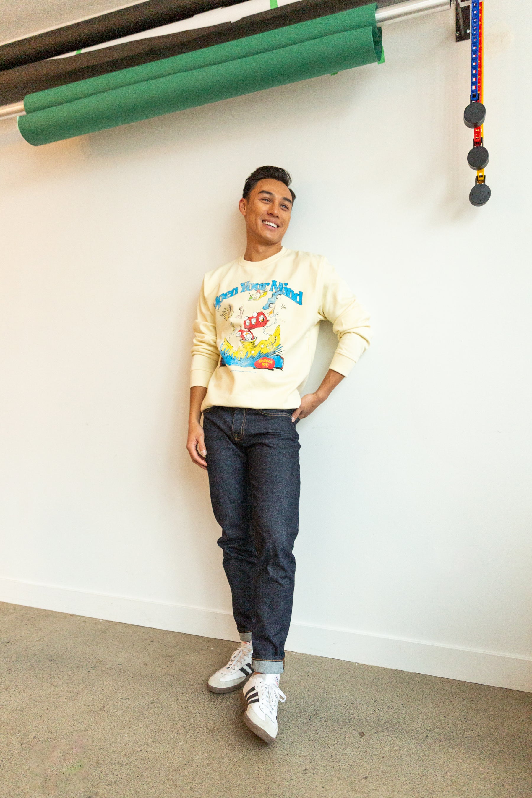 Green Eggs and Ham Open Your Mind Crewneck - Ivory