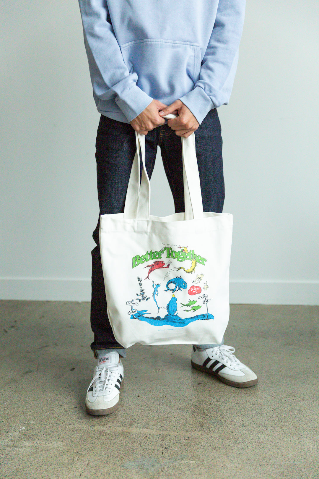 One Fish Two Fish Better Together Tote Bag - Natural