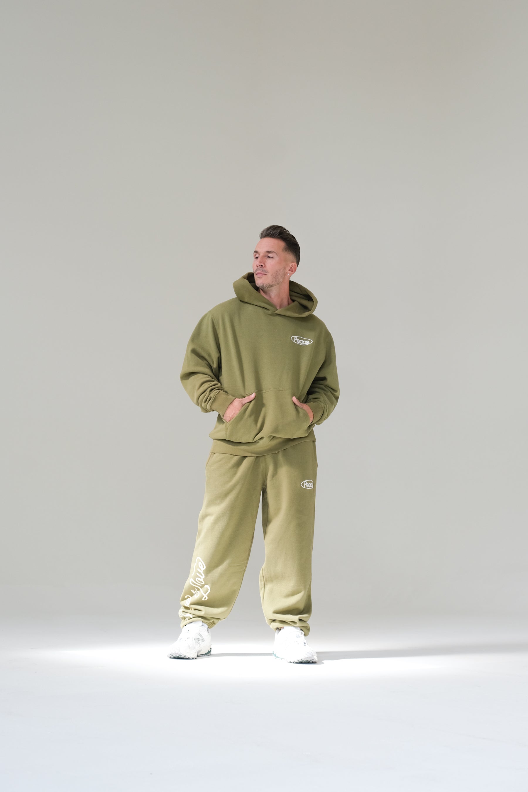 Peace & Love in Toronto Heavyweight Hoodie - Olive