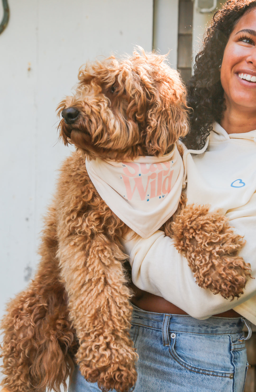 Stay Wild Dog Bandana - Ivory