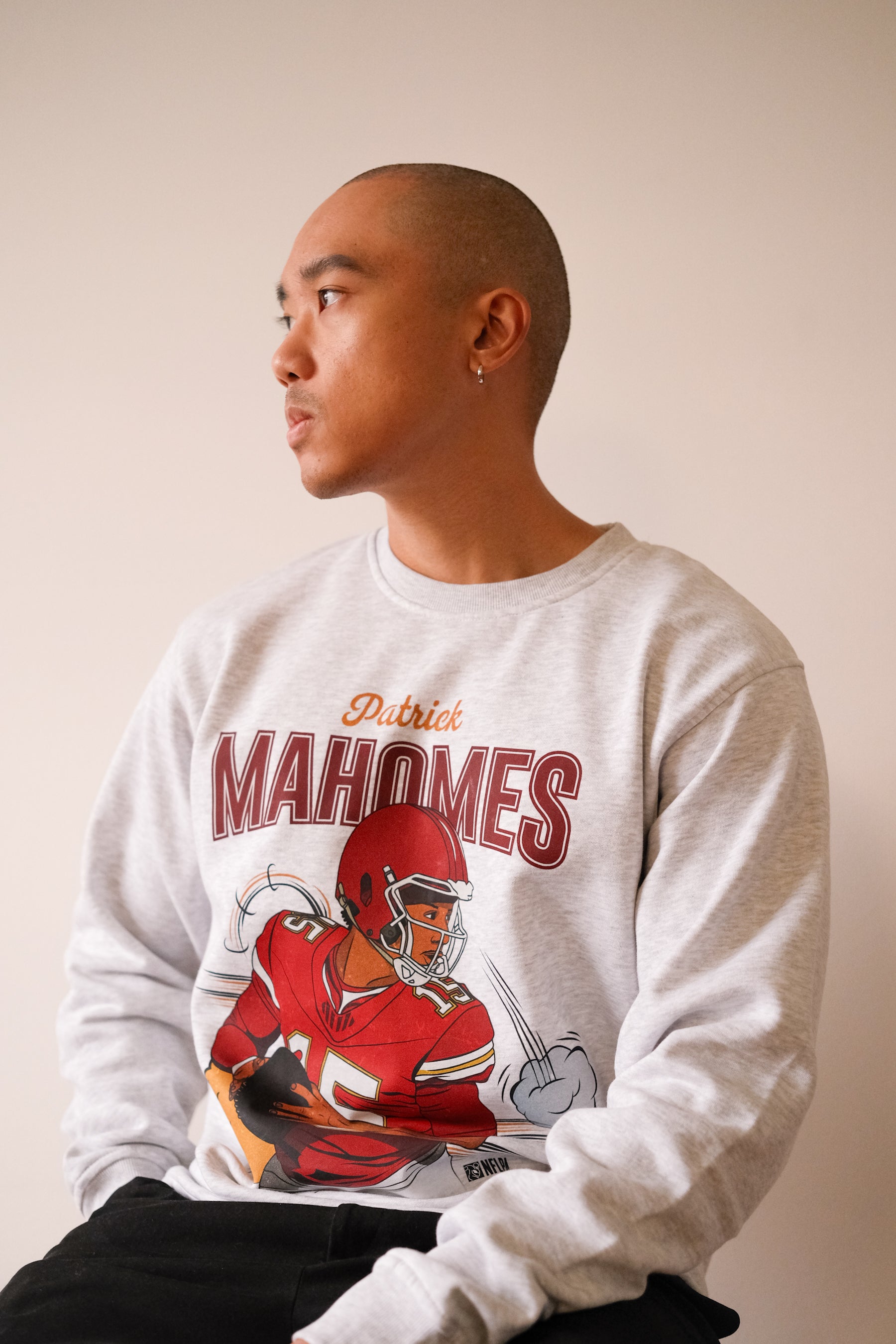 Patrick Mahomes Crewneck - Ash