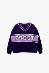 Minnesota Frost Womens V-Neck Knit Sweater - Purple