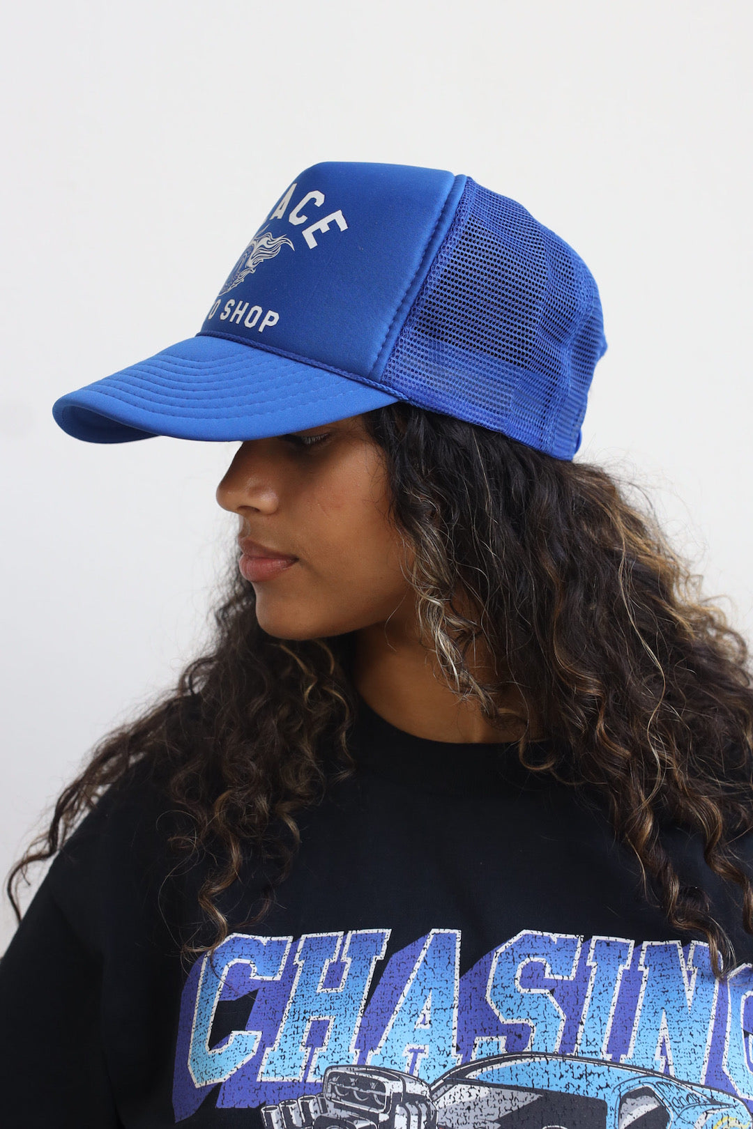 Peace Auto Shop Trucker Hat - Royal