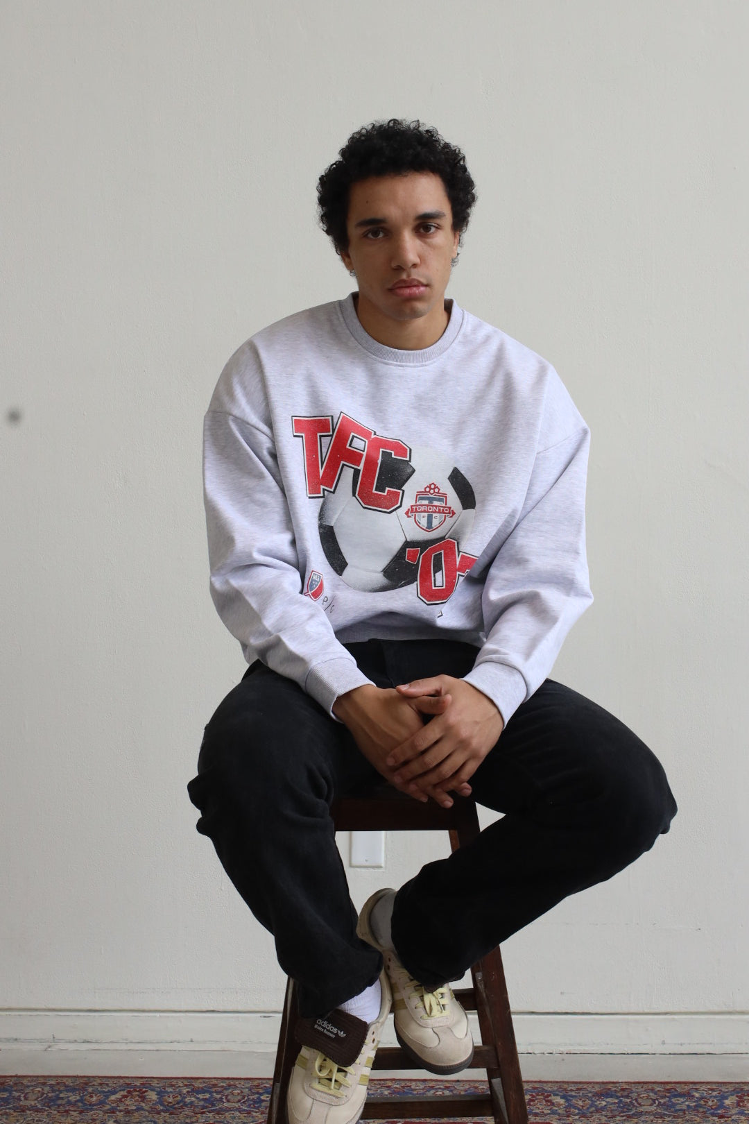 Pull ras du cou vintage Toronto FC Footy SuperHeavy™️ - Cendre
