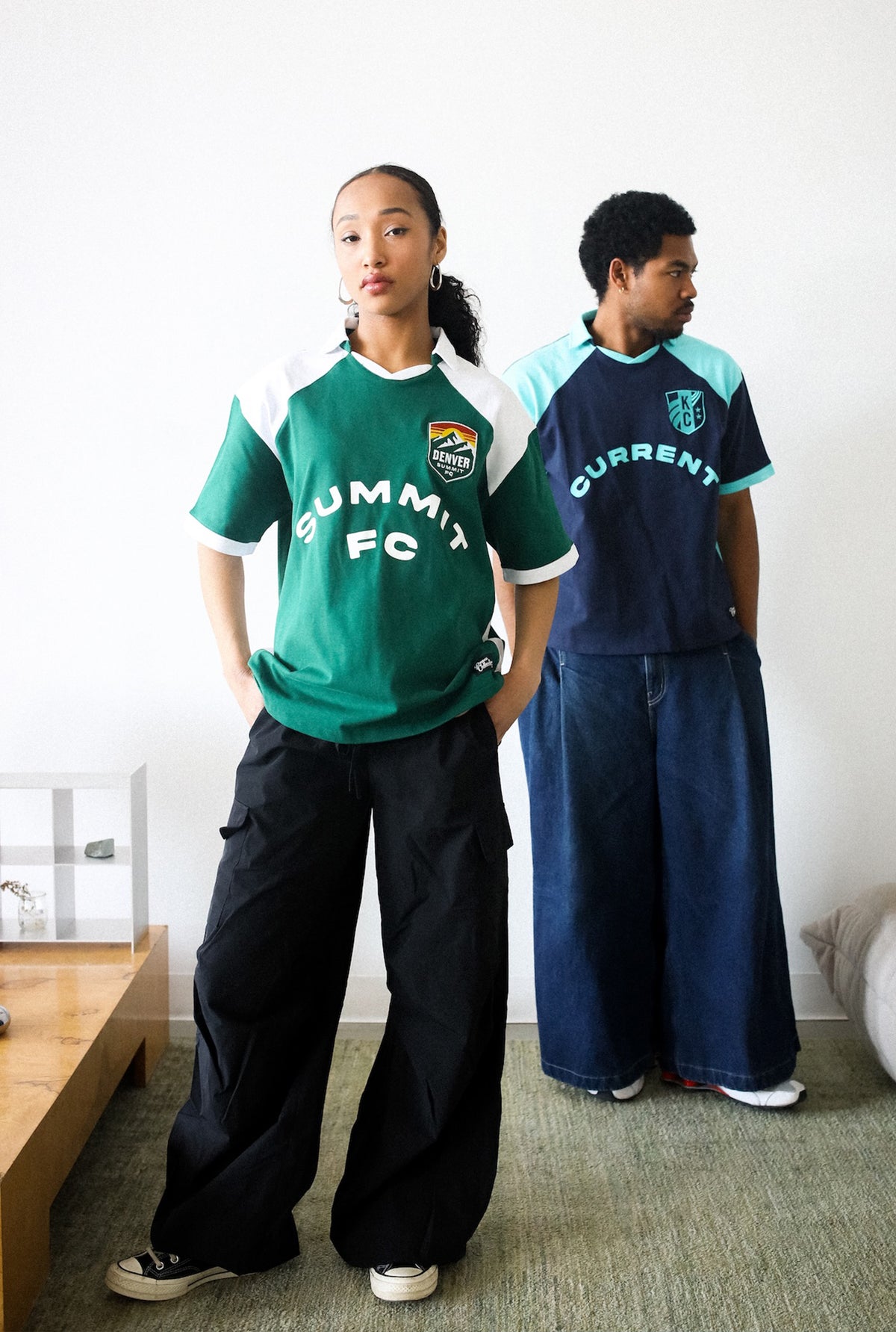 Maillot Denver Summit FC Colour Block - Vert sapin / Blanc