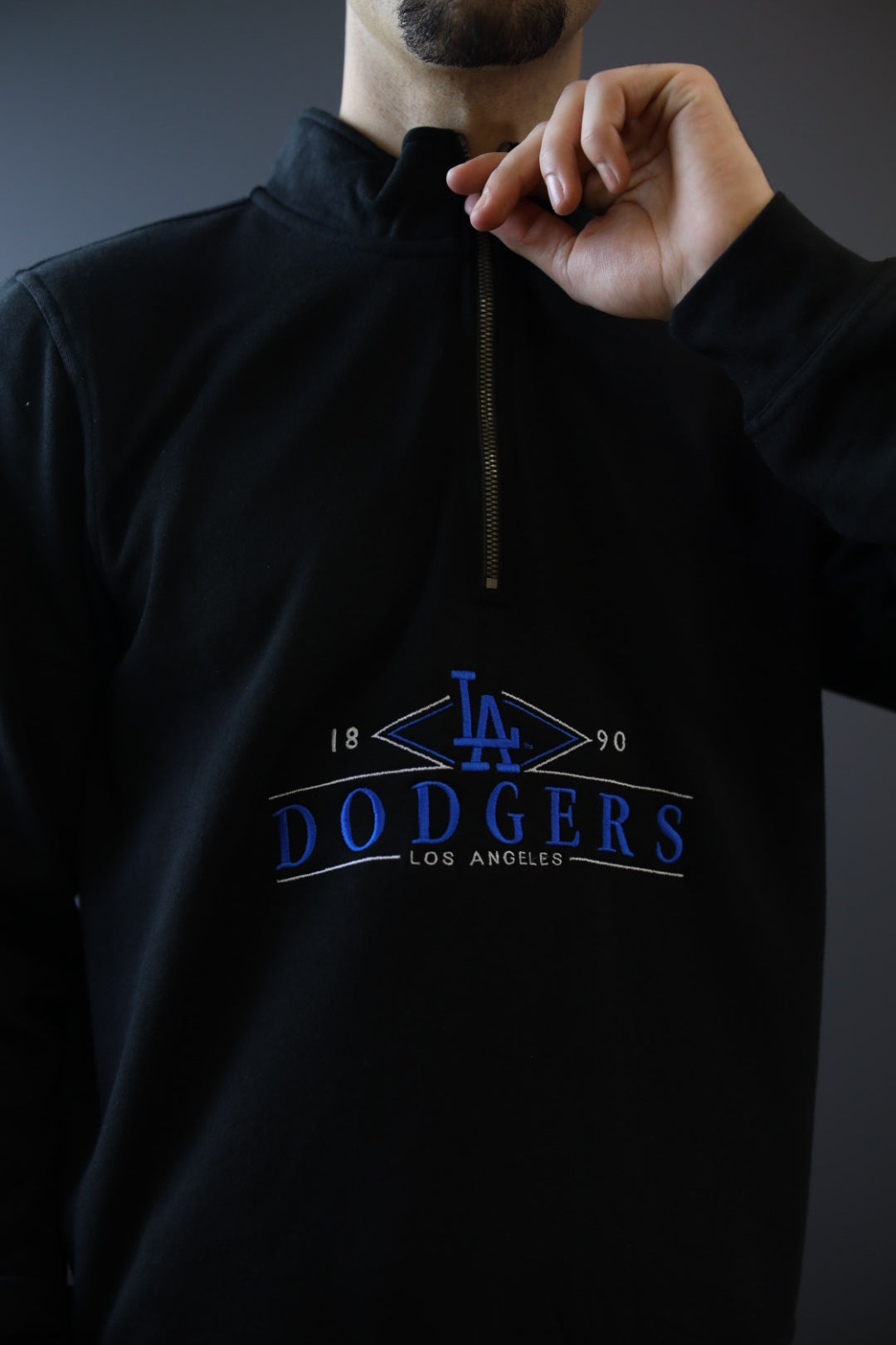 Los Angeles Dodgers Quarter Zip - Black