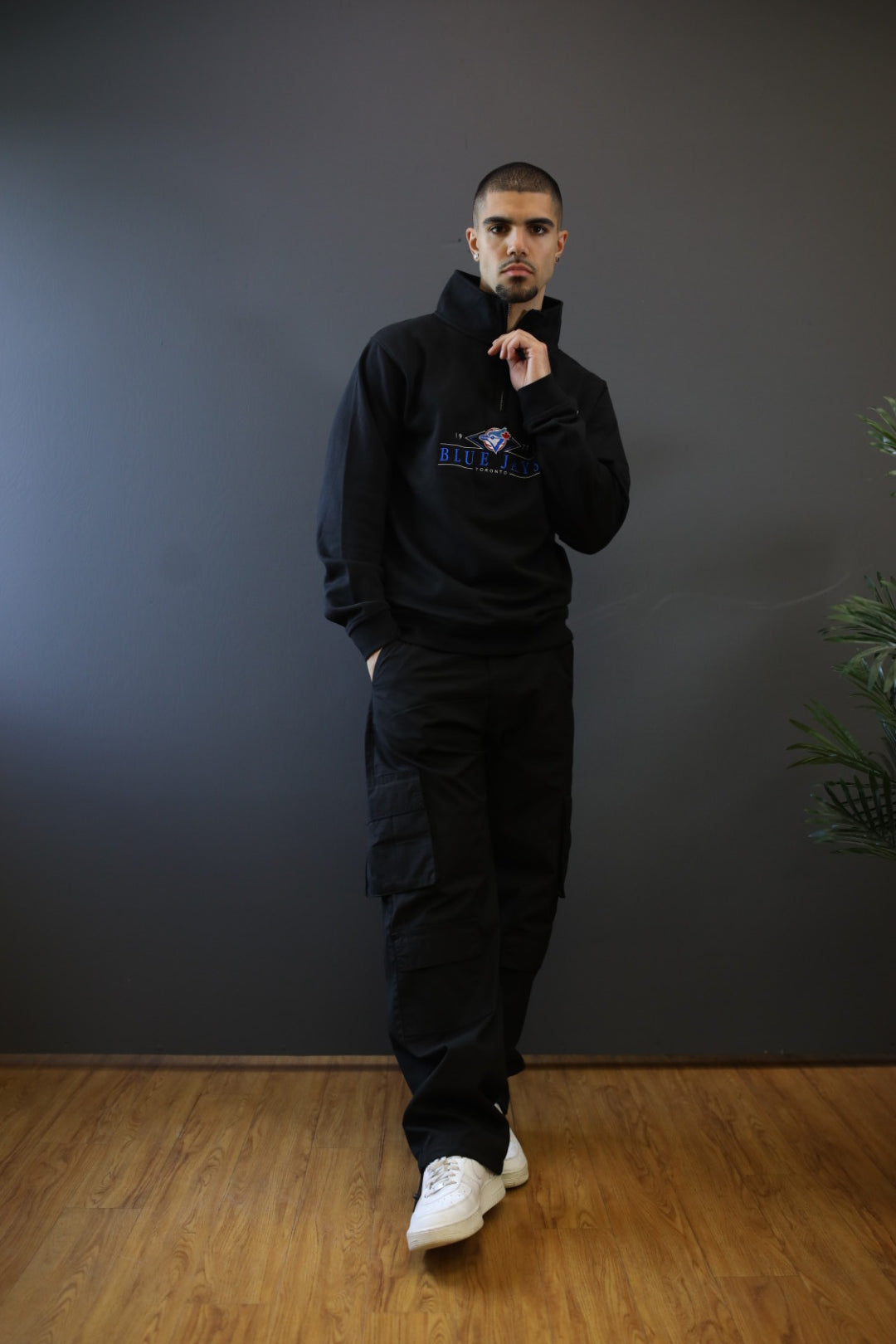 Toronto Blue Jays Quarter Zip - Black