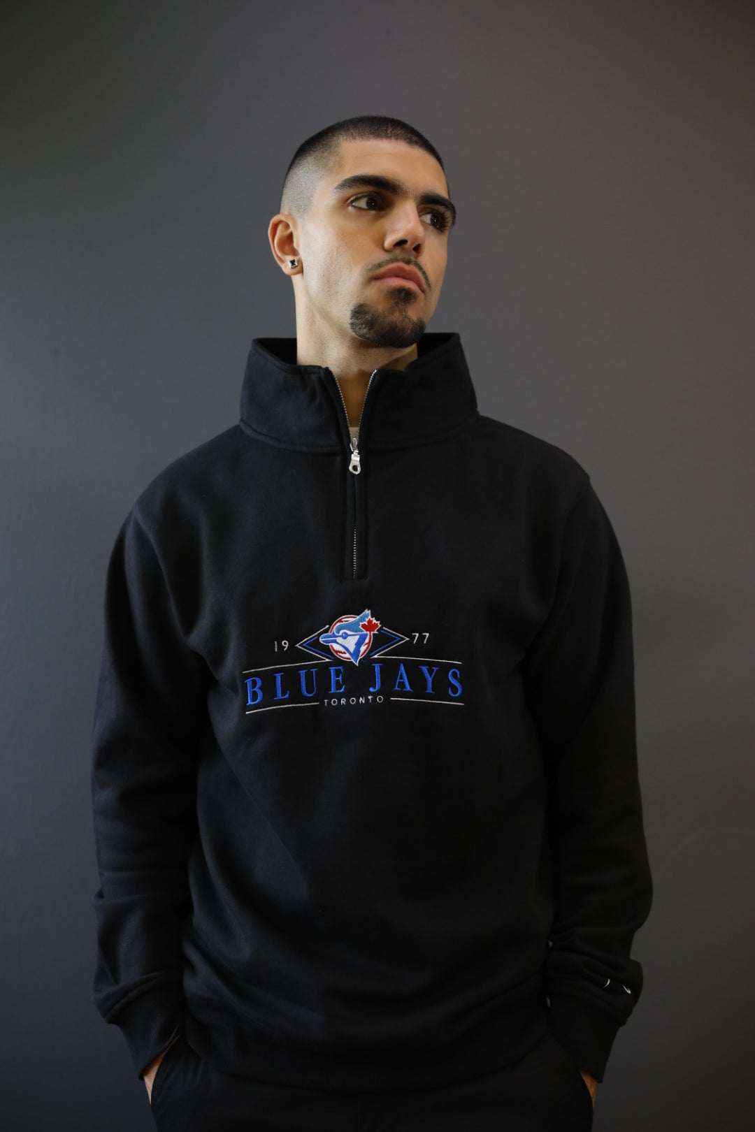 Toronto Blue Jays Quarter Zip - Black