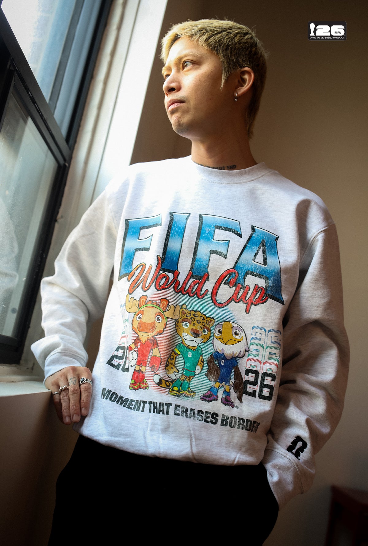 FIFA World Cup 2026™ Mascots Heavyweight Crewneck - Ash