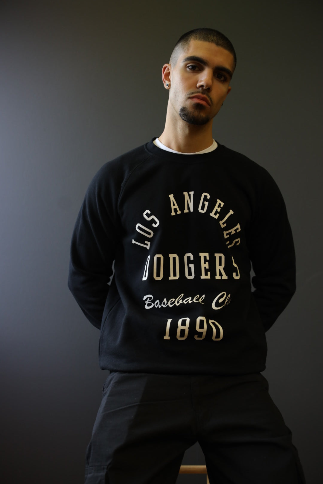 Los Angeles Dodgers Heavyweight Crewneck - Black