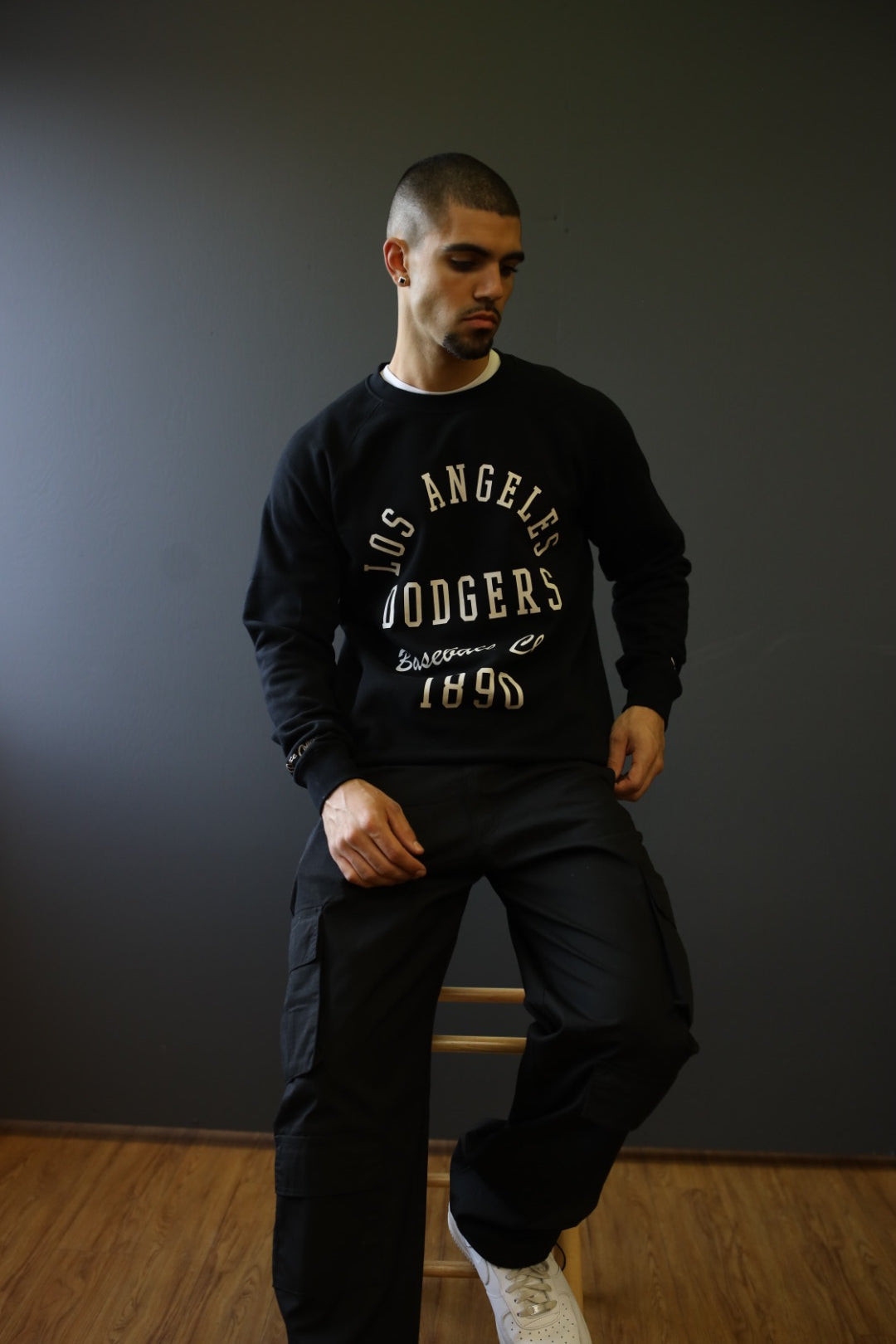 Los Angeles Dodgers Heavyweight Crewneck - Black