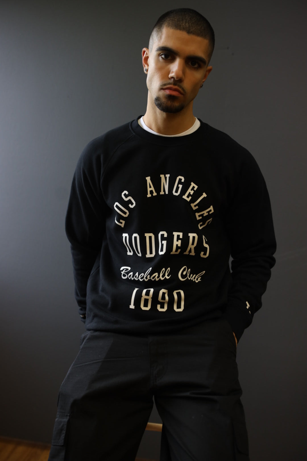 Los Angeles Dodgers Heavyweight Crewneck - Black