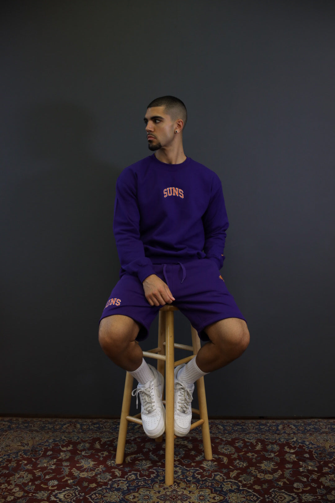 Phoenix Suns Playoffs Fleece Shorts - Purple