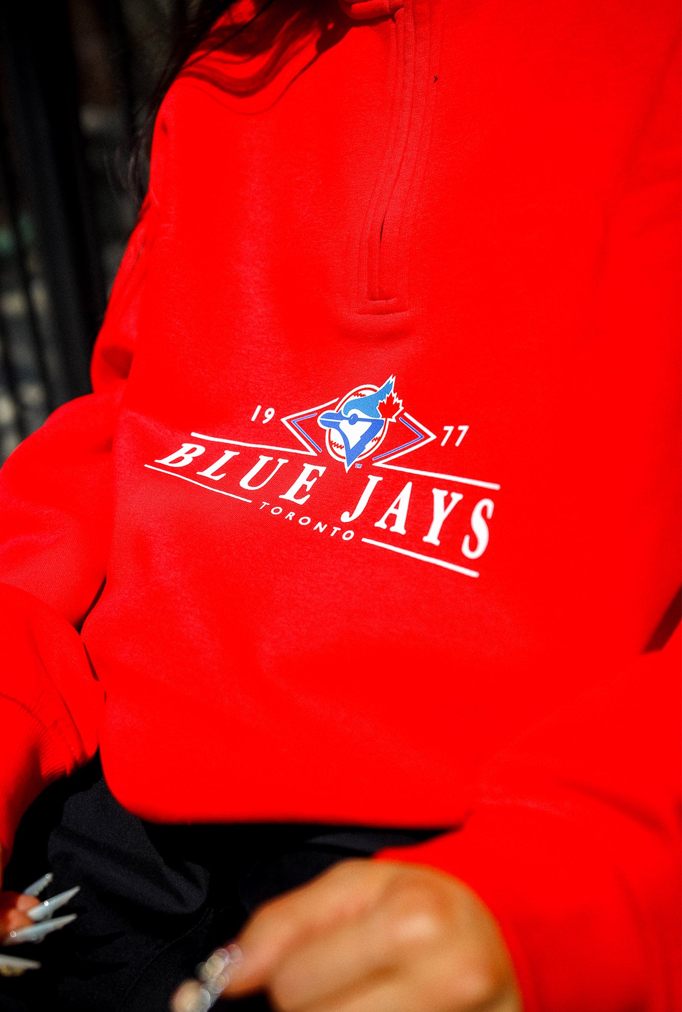 Toronto Blue Jays Quarter Zip - Red