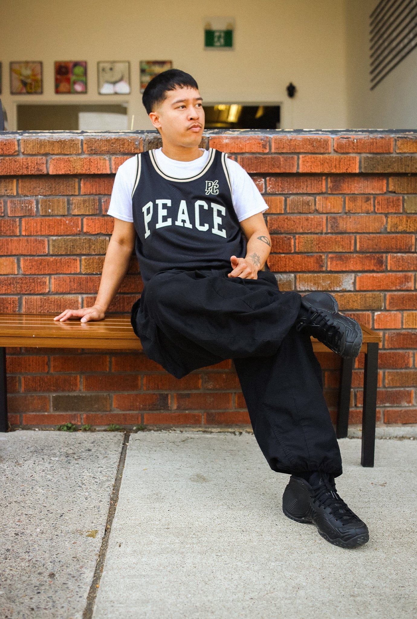 Peace Basketball Jersey - Black