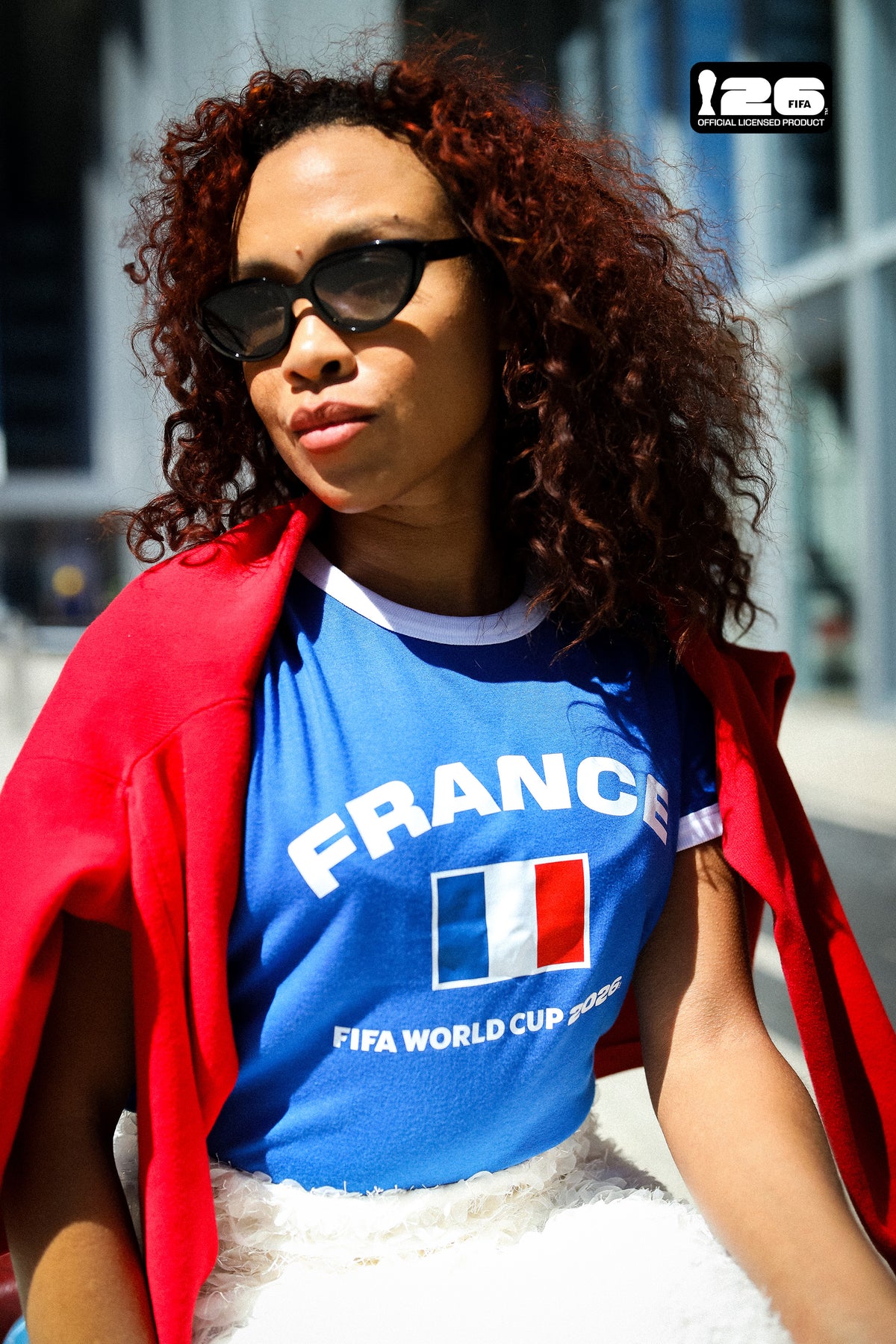 FIFA Weltmeisterschaft 2026™ Frankreich Cropped Ringer T-Shirt - Royal