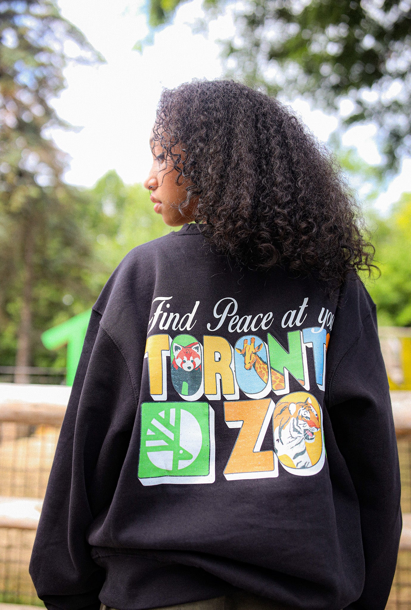 Toronto Zoo Signage Heavyweight Crewneck - Black