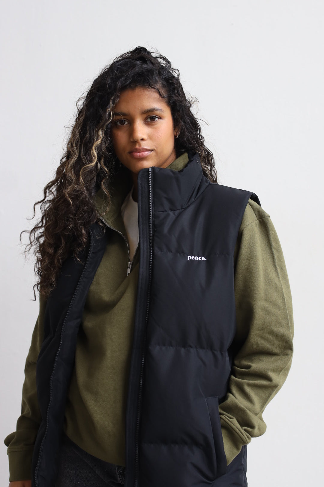 Gilet matelassé Peace Basics - Noir