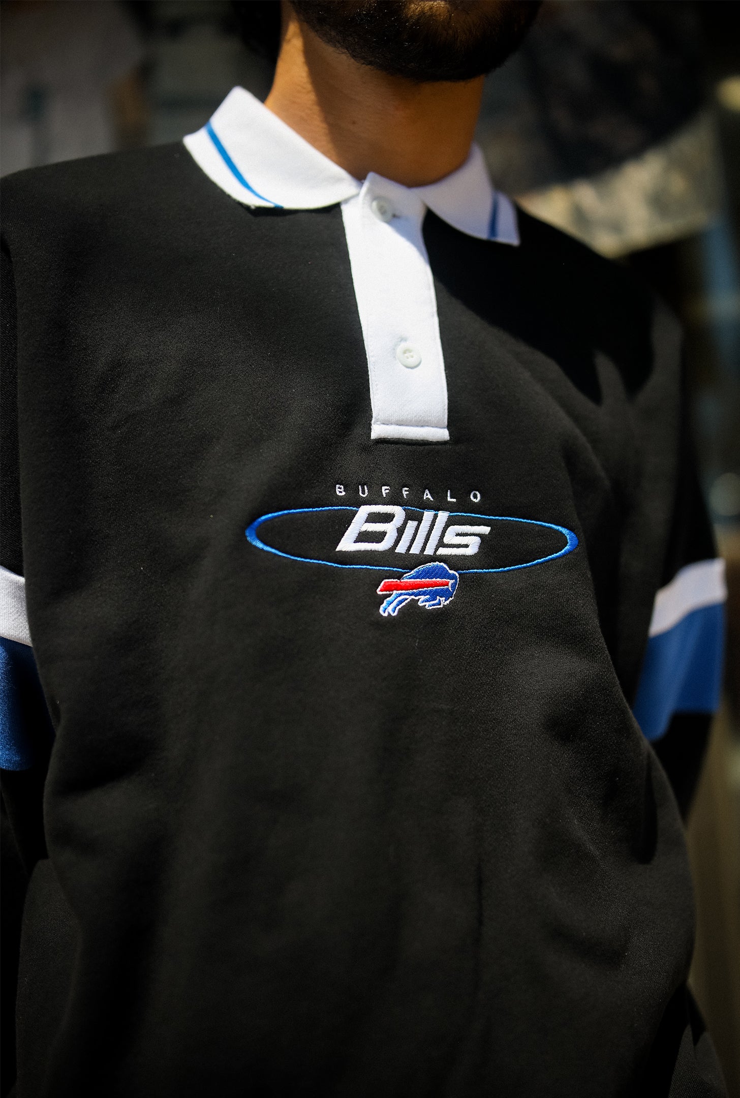 Buffalo Bills Oversized Rugby - Black