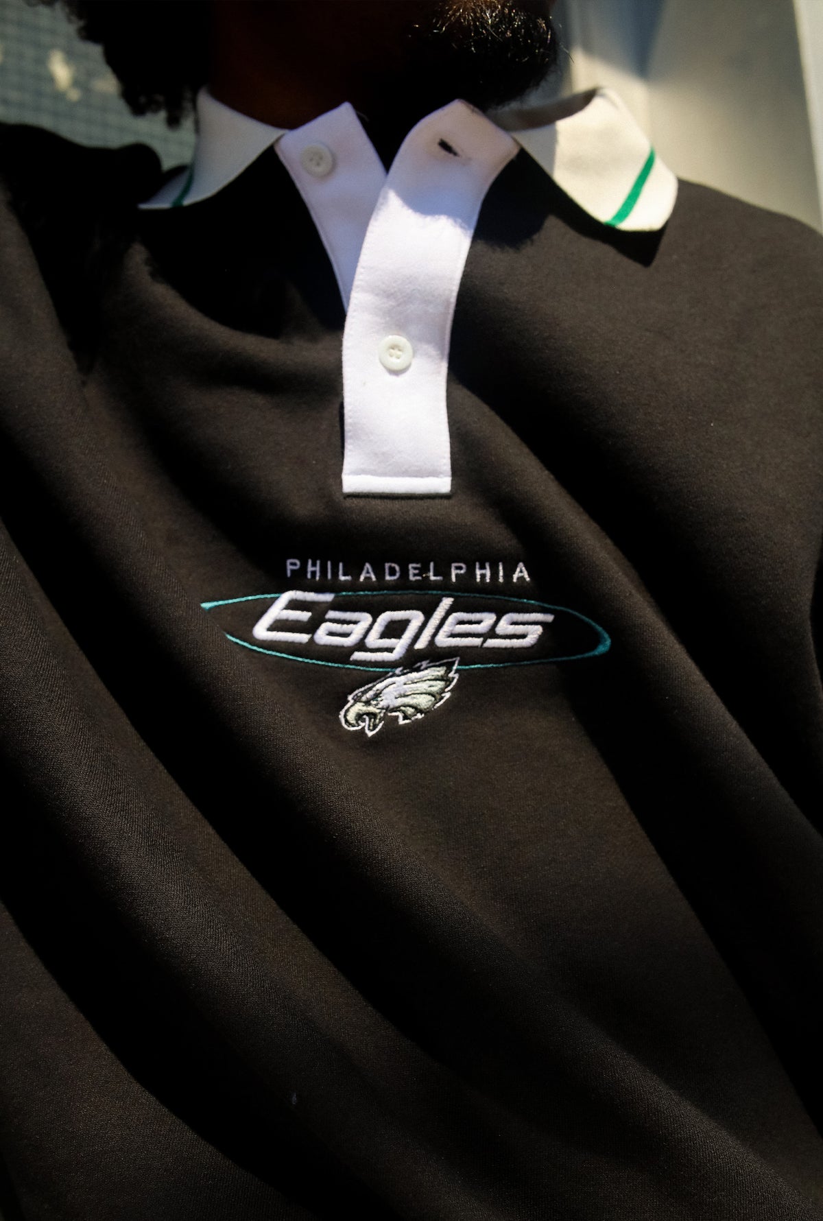 Philadelphia Eagles Oversized Rugby - Black