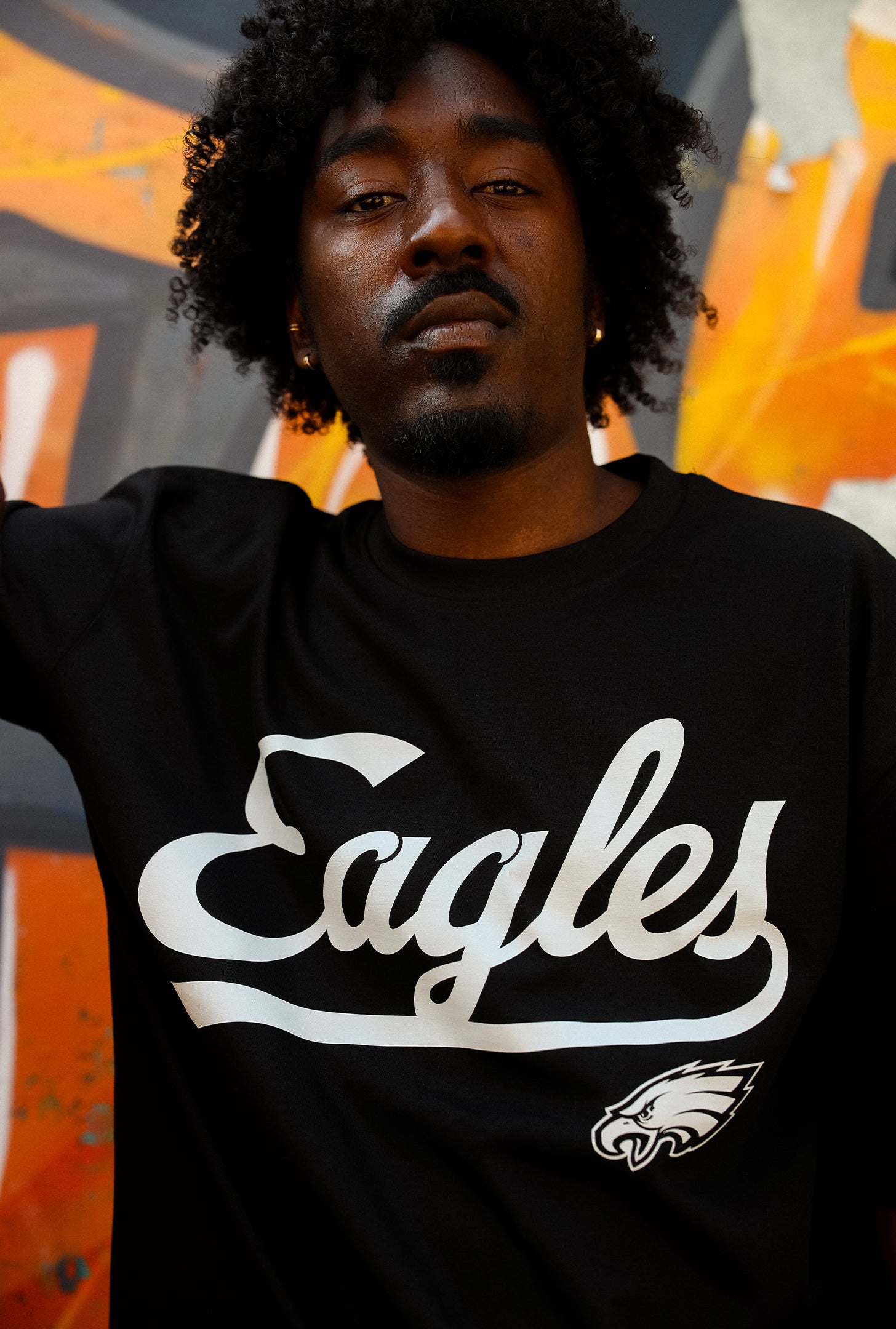 Philadelphia Eagles Script Heavyweight T-Shirt - Black
