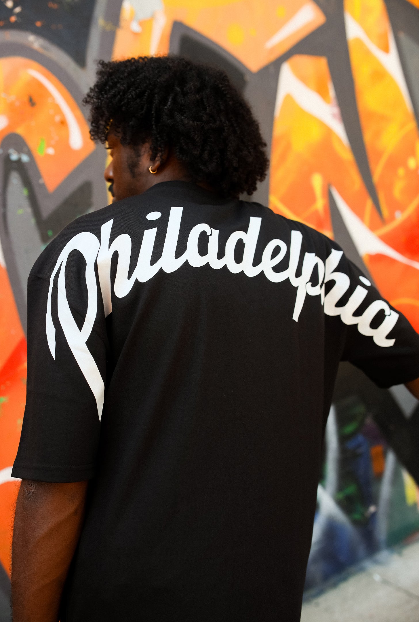 Philadelphia Eagles Script Heavyweight T-Shirt - Black