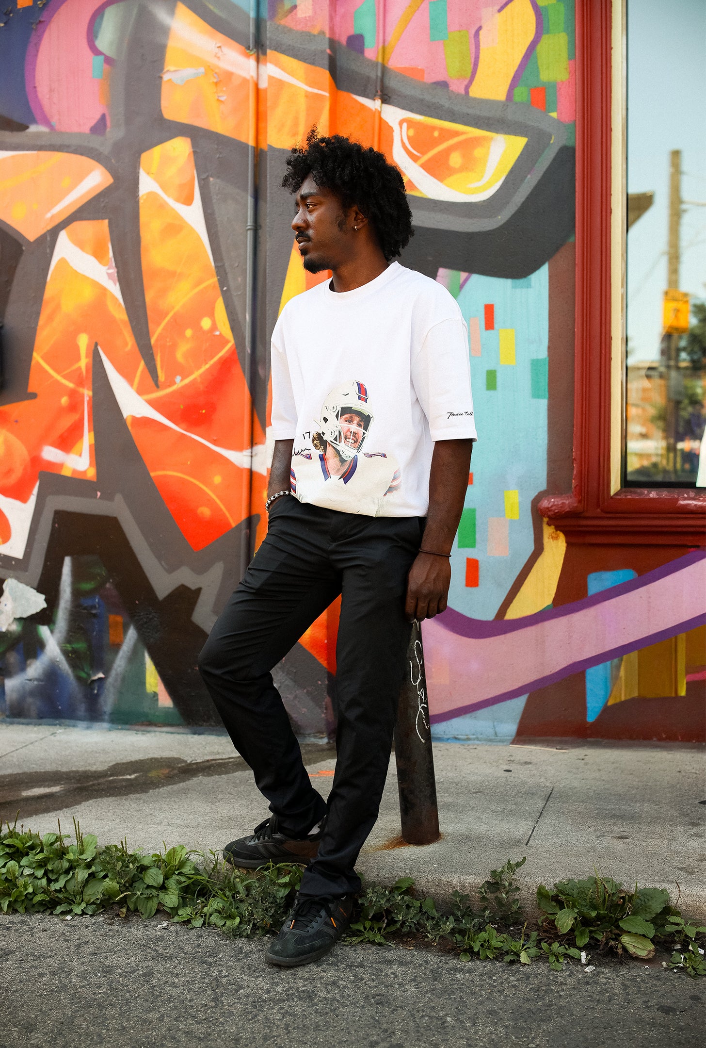 Josh Allen Heavyweight Garment Dyed T-Shirt - White