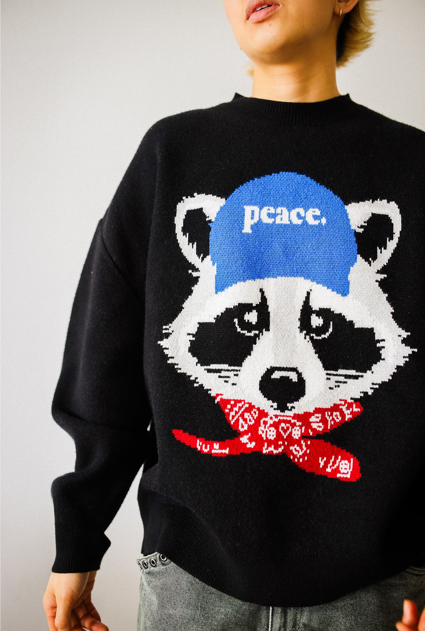 Toronto Trash Teddy Knit Sweater - Black
