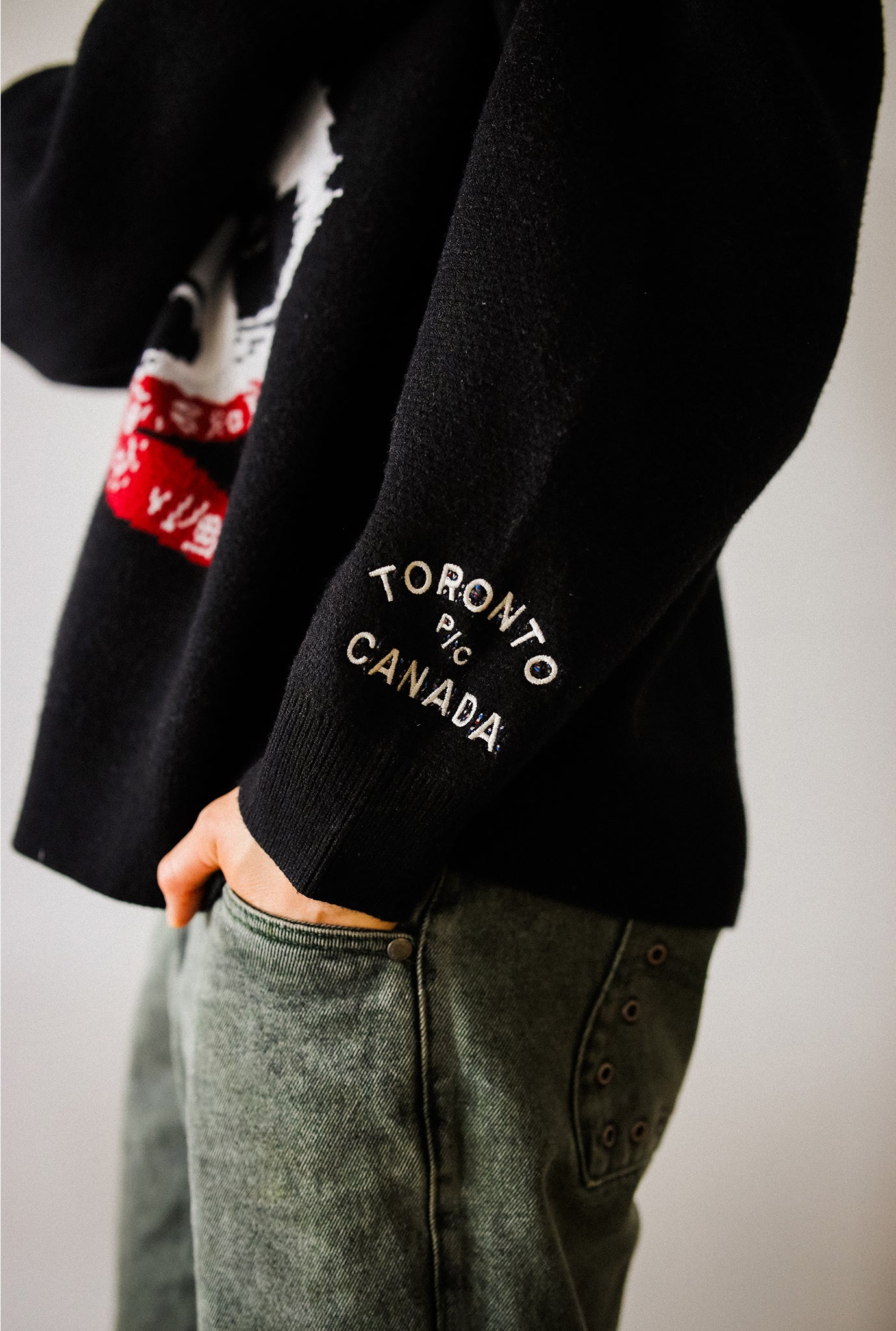 Toronto Trash Teddy Knit Sweater - Black