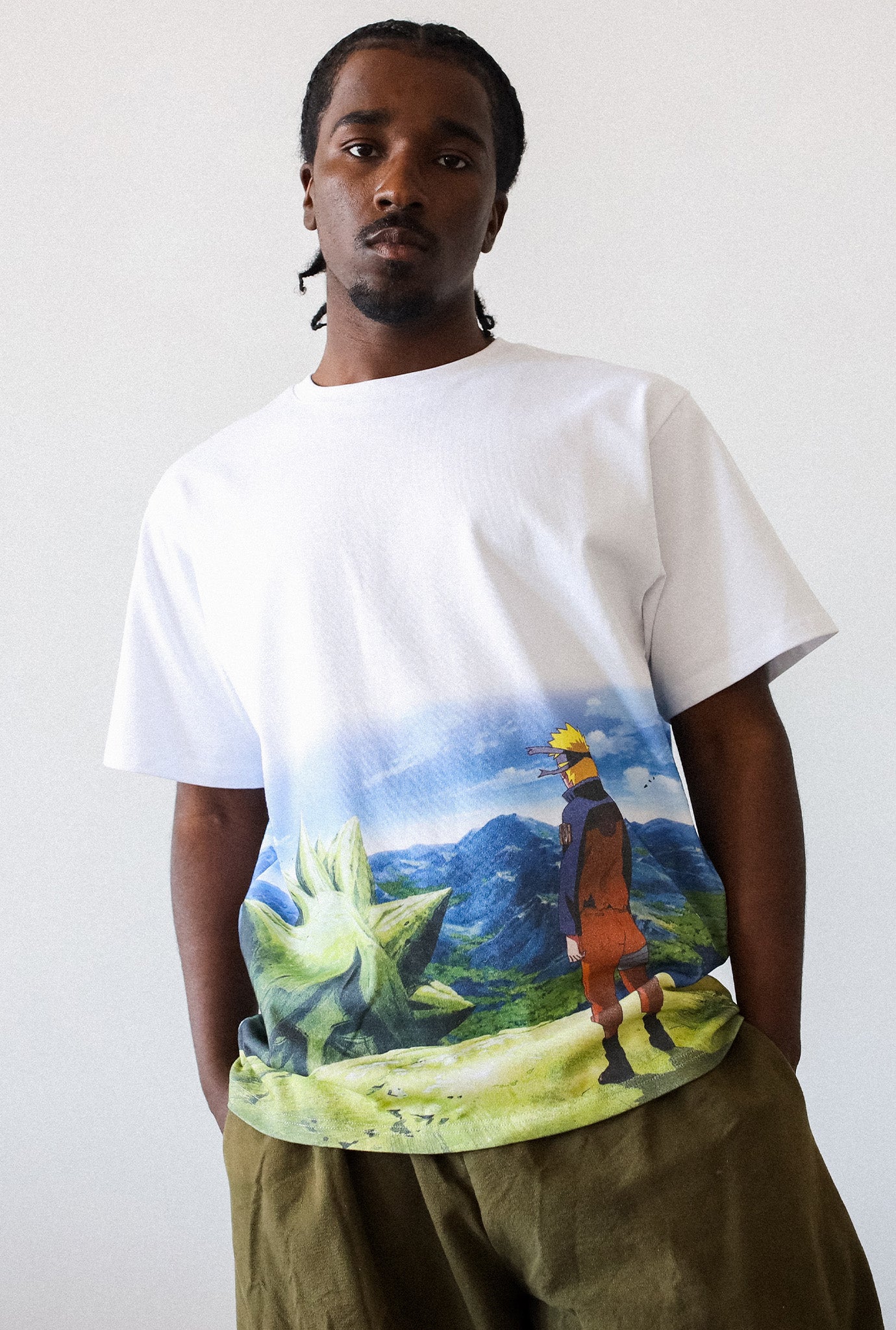 P/C x Naruto "Valley of the End" Heavyweight T-Shirt - White