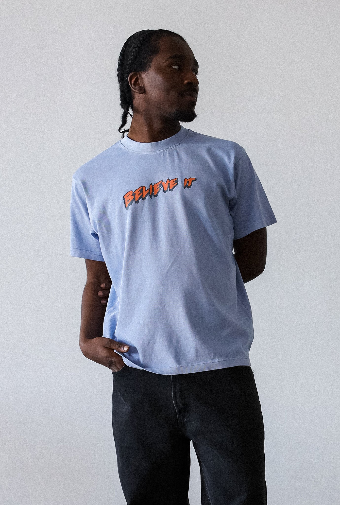 P/C x Naruto Heavyweight T-Shirt - Pebble Blue