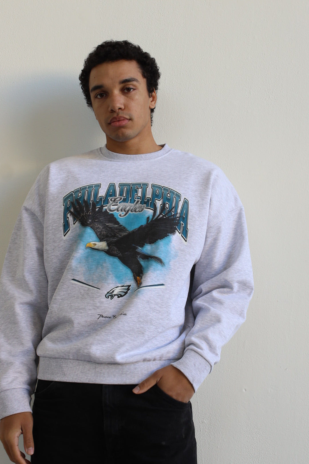 Philadelphia Eagles Mascot SuperHeavy™️ Crewneck - Ash