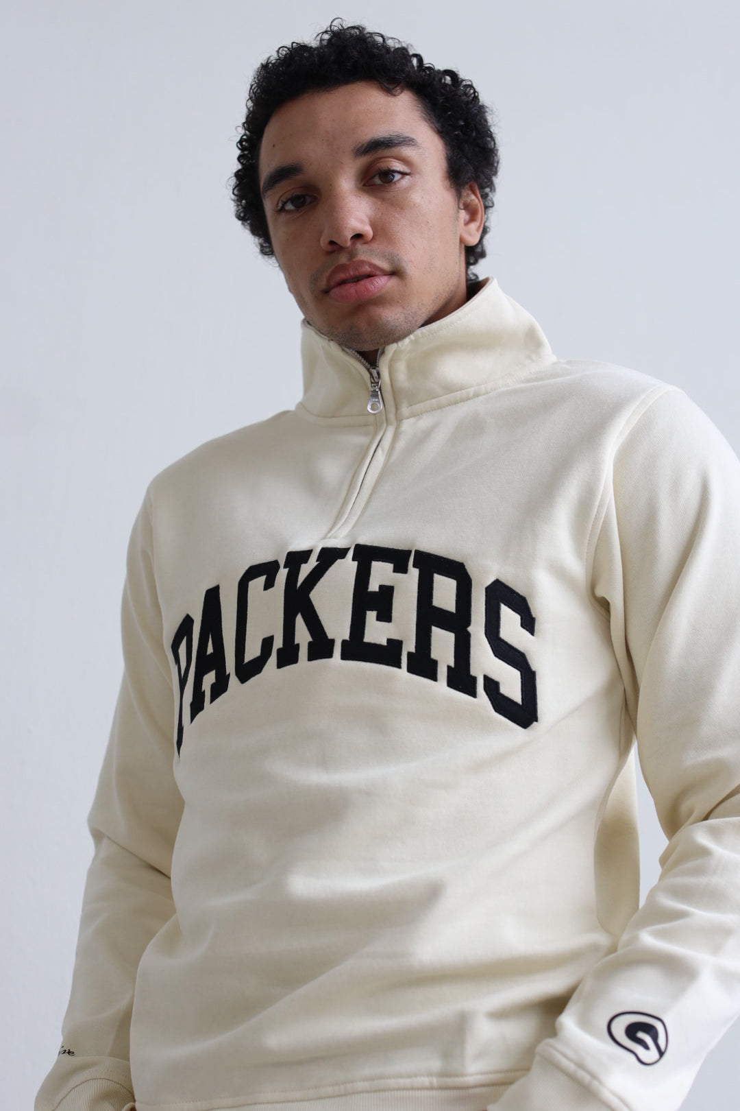 Green Bay Packers Collegiate Quarter Zip - Ivory