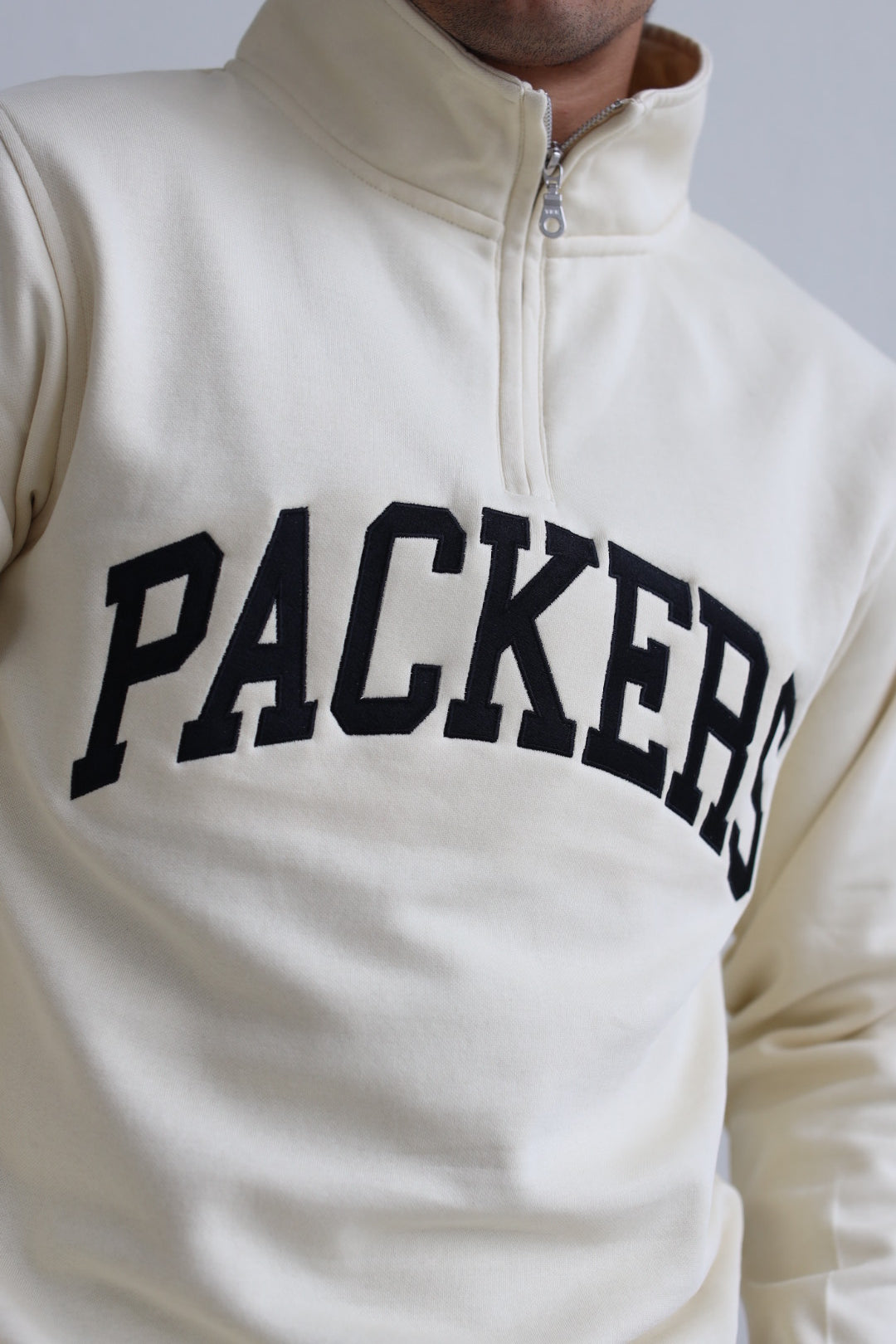 Green Bay Packers Collegiate Quarter Zip - Ivory