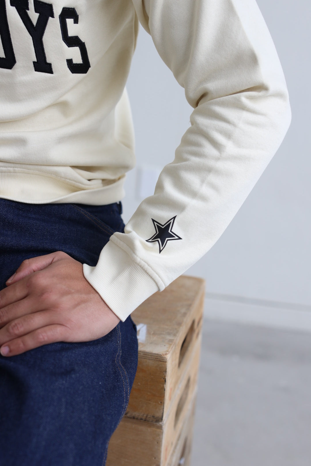 Dallas Cowboys Collegiate Quarter Zip - Ivory