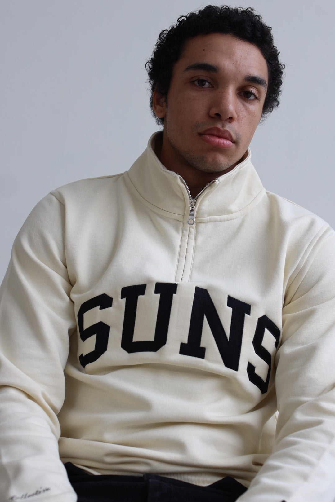 Phoenix Suns Collegiate 1/4 Zip - Ivory