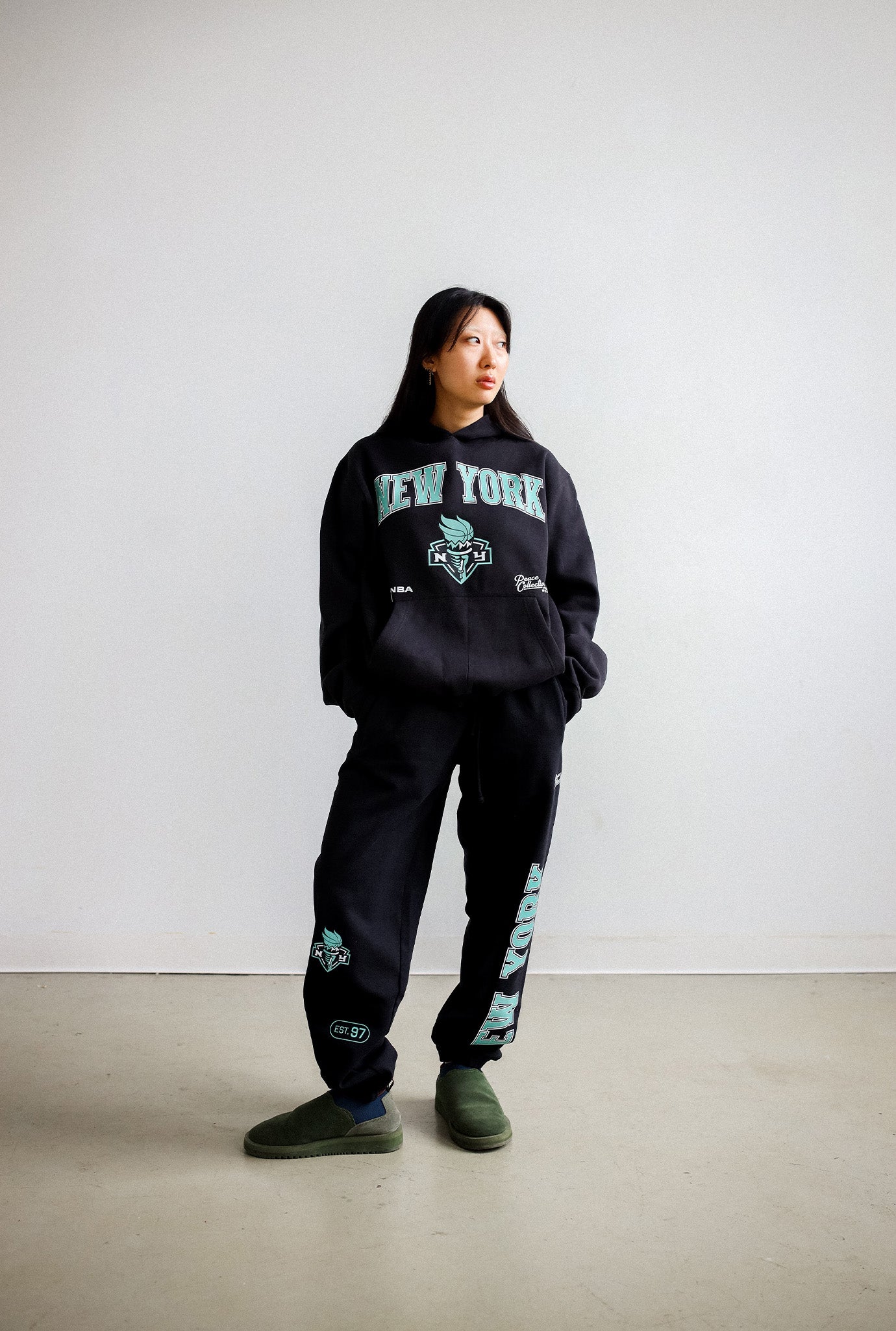 New York Liberty Heavyweight Hoodie - Black