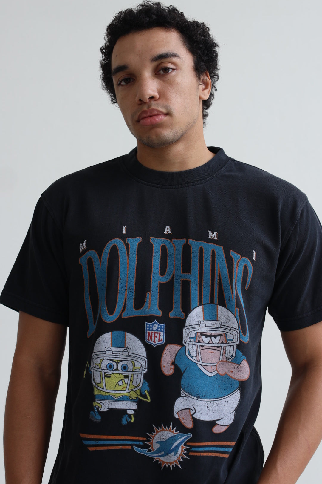 Spongebob & Patrick Rush Heavy Pigment Dye T-Shirt - Miami Dolphins