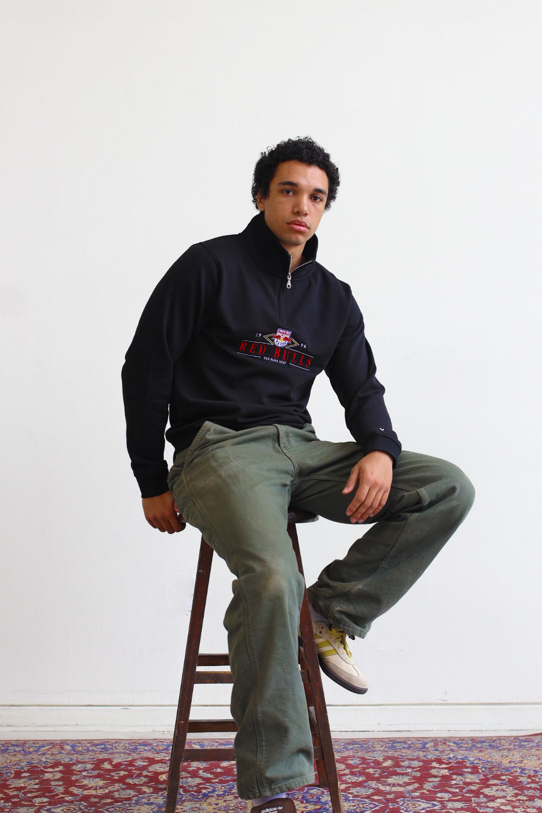 New York Red Bulls Vintage Quarter Zip - Black