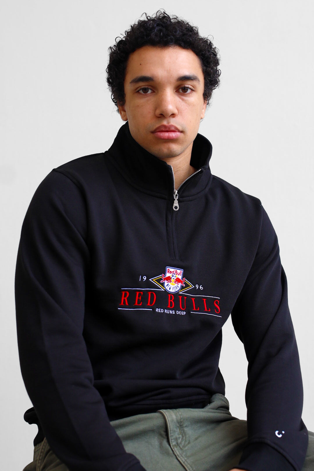 New York Red Bulls Vintage Quarter Zip - Black