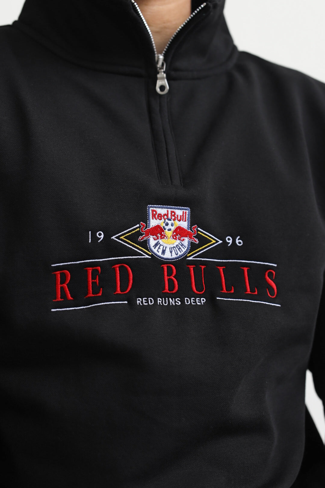 New York Red Bulls Vintage Quarter Zip - Black