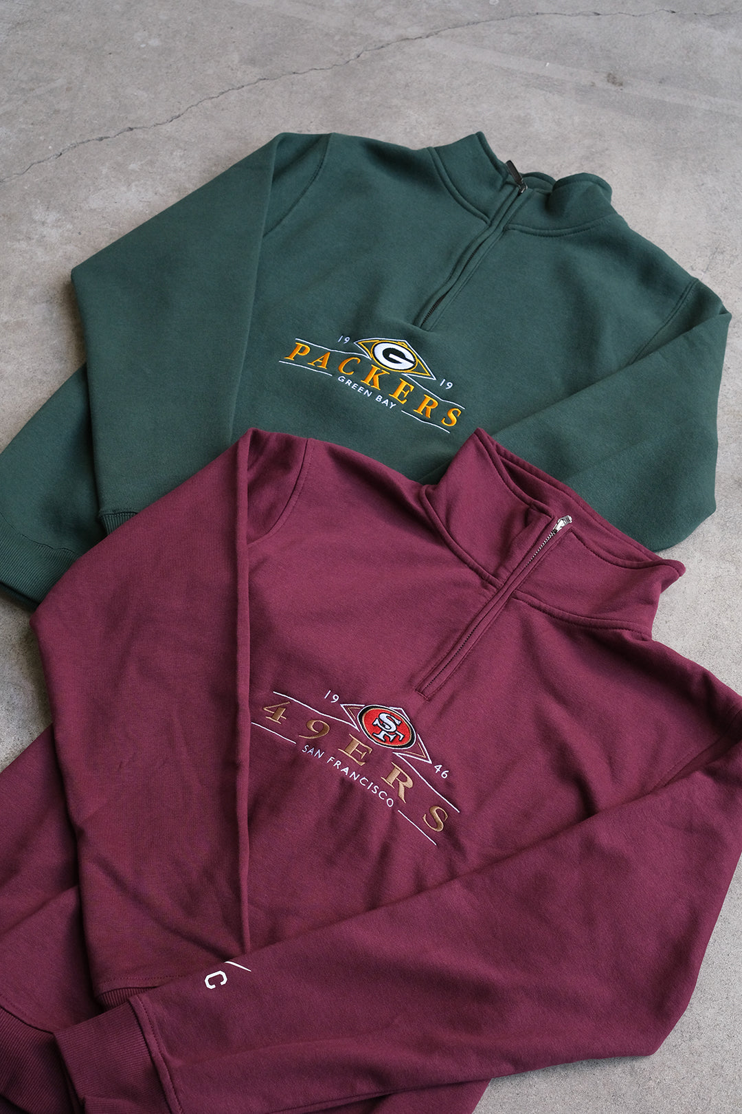 Green Bay Packers Quarter Zip - Forest Green