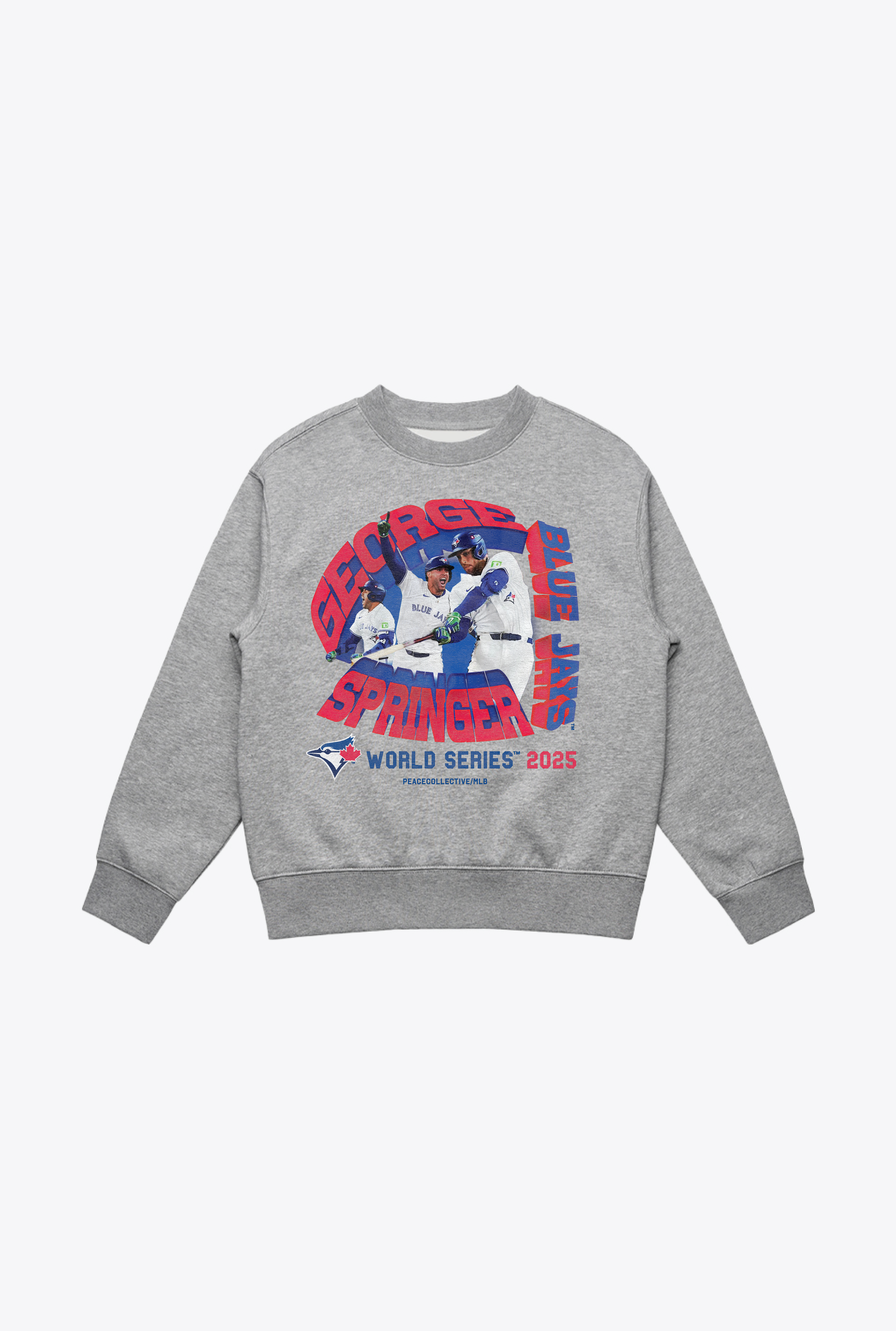 World Series 2025 George Springer Homerun Kids Crewneck - Grey