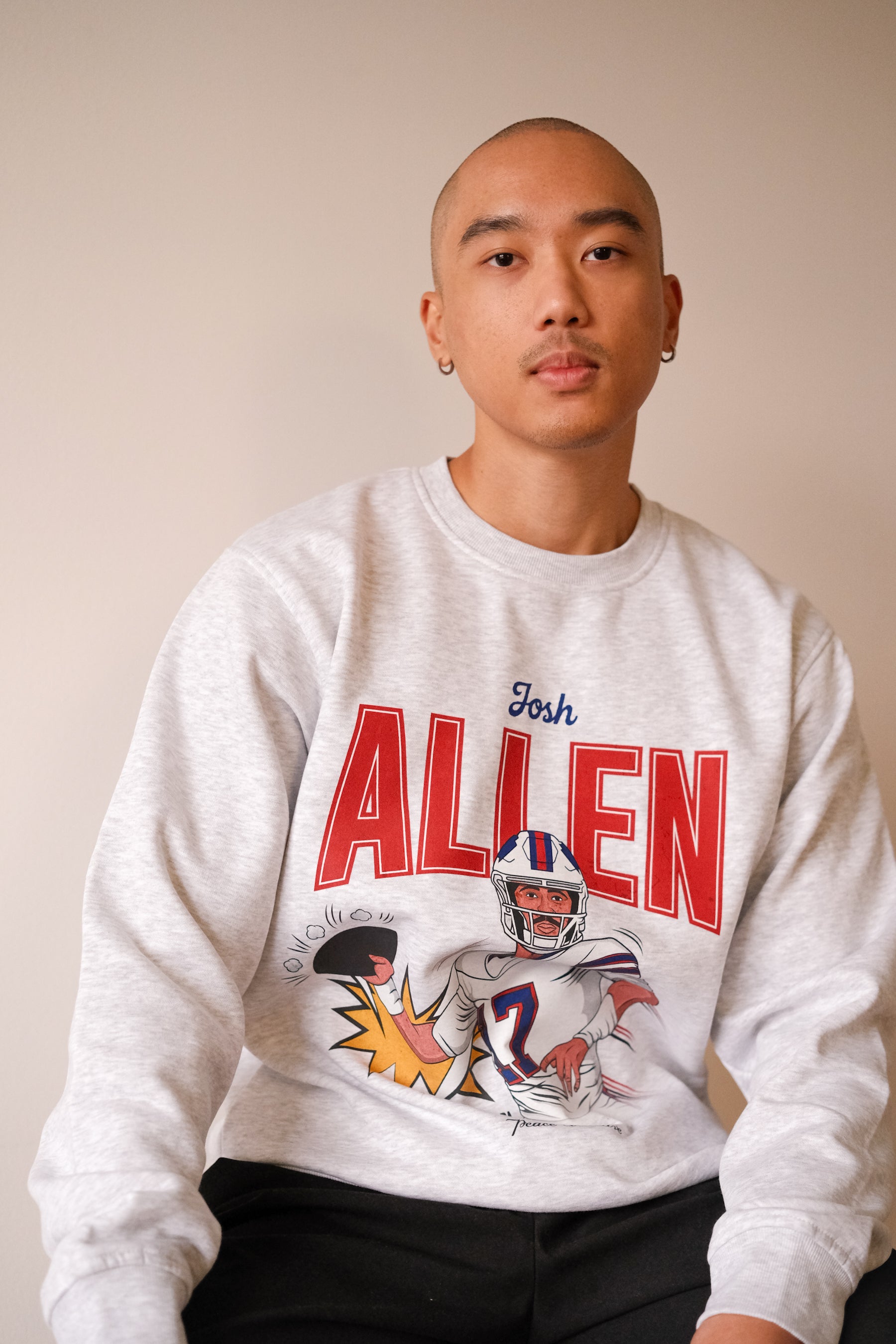 Josh Allen Crewneck - Ash