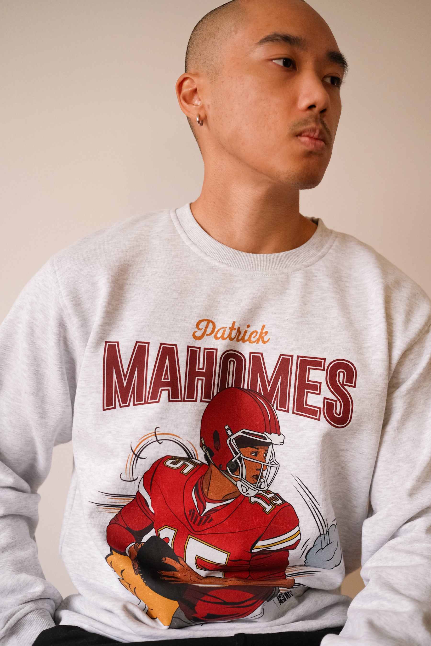 Patrick Mahomes Crewneck - Ash