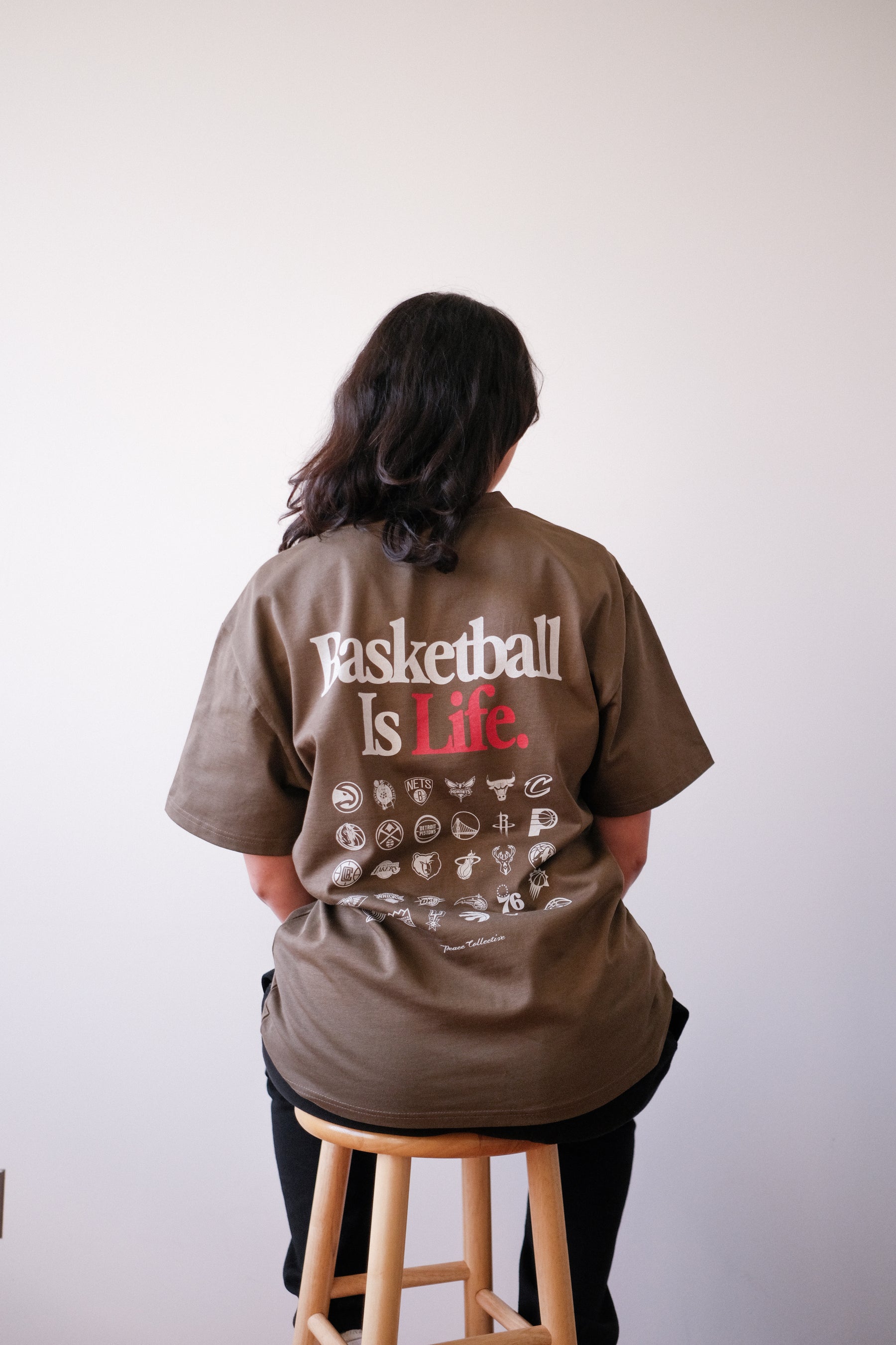 NBA Basketball is Life Heavyweight T-Shirt - Walnut