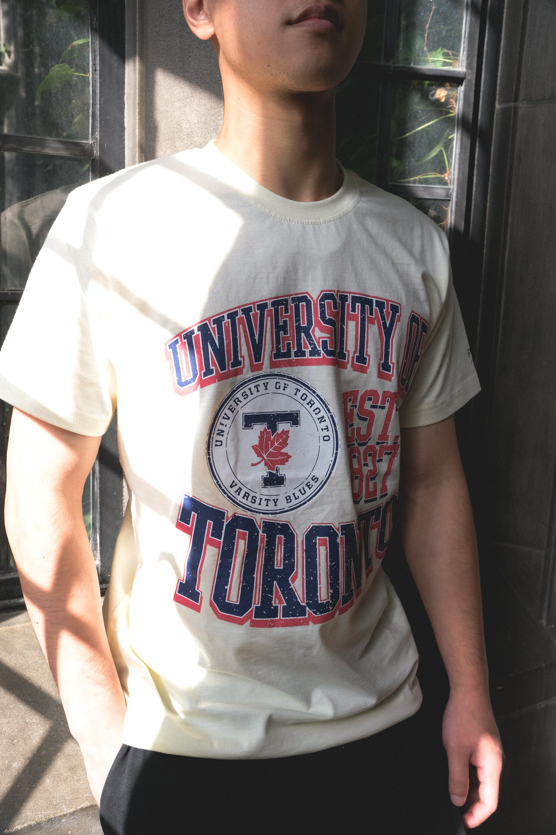 P/C x U Of T Vintage Collegiate Crest Heavyweight T-Shirt - Ivory