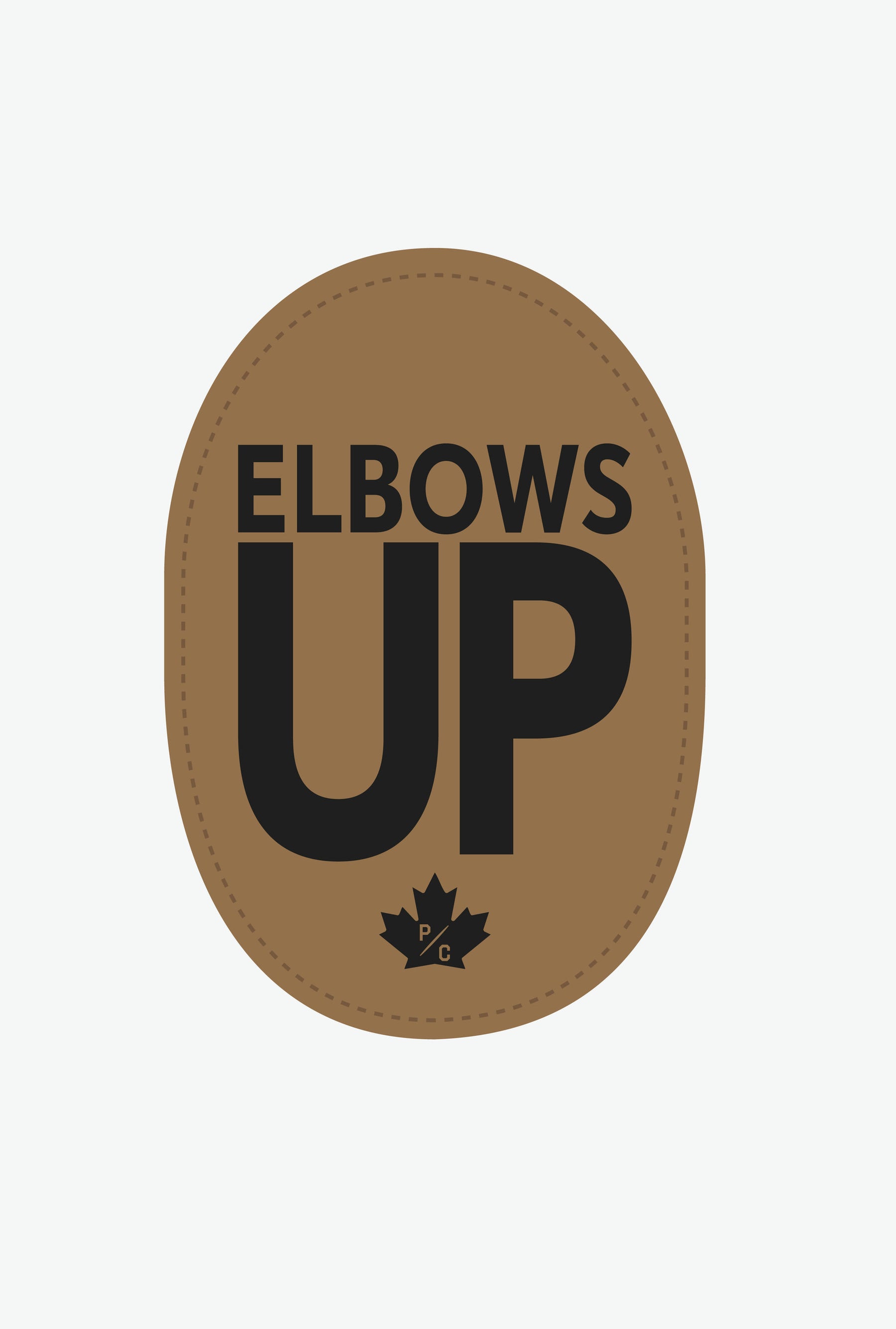 Elbows Up Home is Canada Patch 2-Pack - Brown